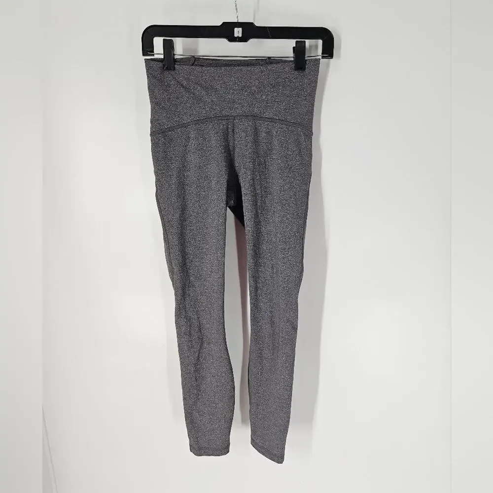 Lululemon Heathered Black Train Times 7/8 25